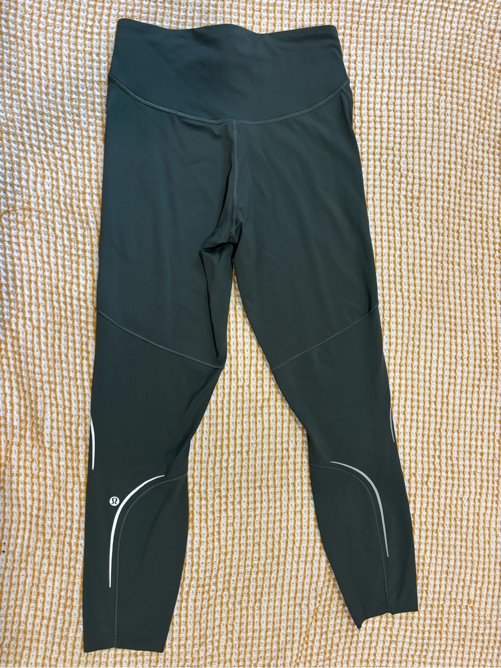 lululemon Green Pace SenseKnit High-Rise Running Tights sz 8